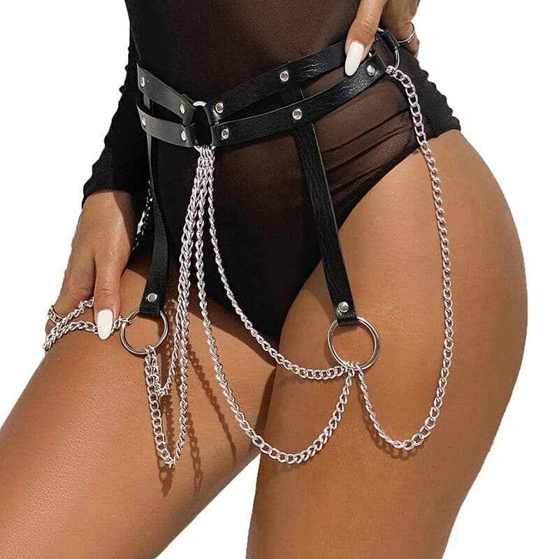 SUBBLIME - LEATHER RING CHAINBELT BLACK ONE SIZE thumb 2
