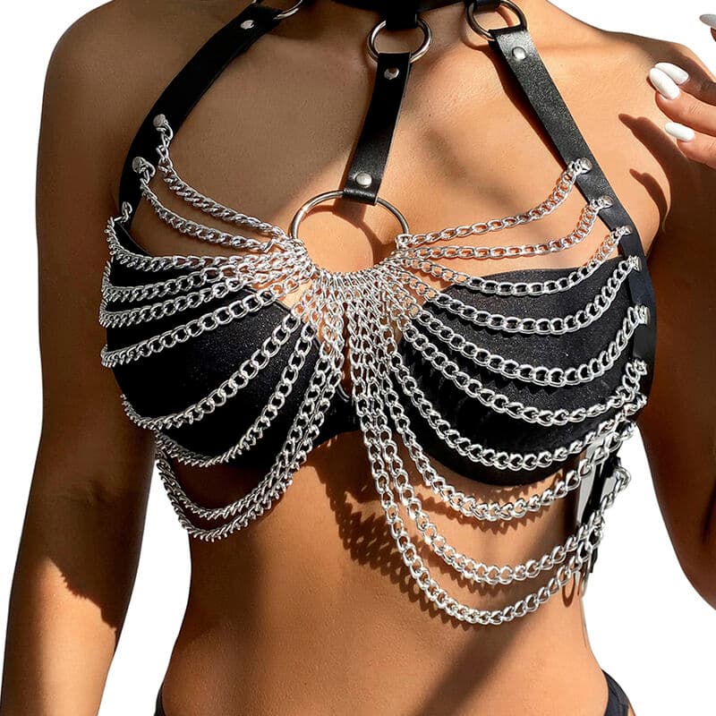 SUBBLIME - CHEST HARNESS WITH BIG RING CHAINS ONE SIZE thumb 2