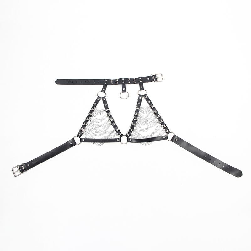 SUBBLIME - HARNESS BRA AND NECKLACE WITH CHAINS ONE SIZE thumb 4