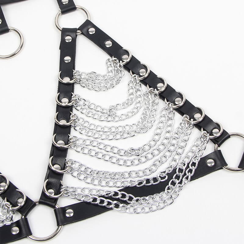 SUBBLIME - HARNESS BRA AND NECKLACE WITH CHAINS ONE SIZE thumb 6