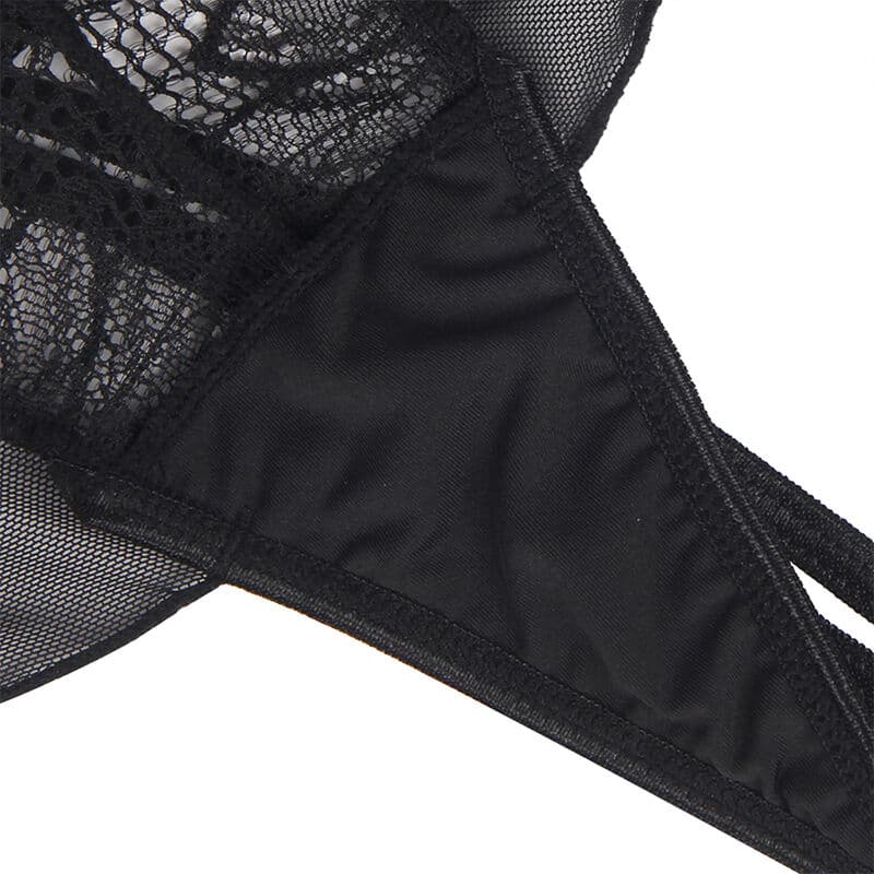 SUBBLIME - TEDDY HALTER NECK BARE BACK LACE BLACK S/M thumb 9