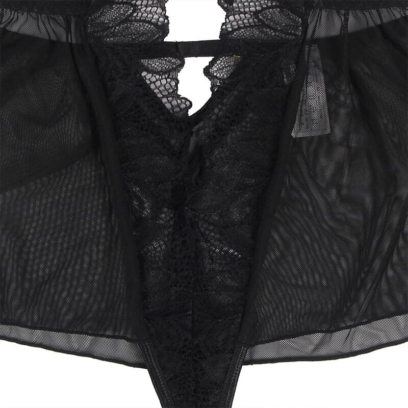 SUBBLIME - TEDDY HALTER NECK BARE BACK LACE BLACK L/XL thumb 9