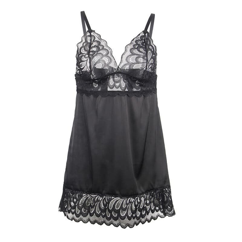 SUBBLIME - BABYDOLL WITH FLORAL PRINT CHEST BLACK L/XL thumb 4