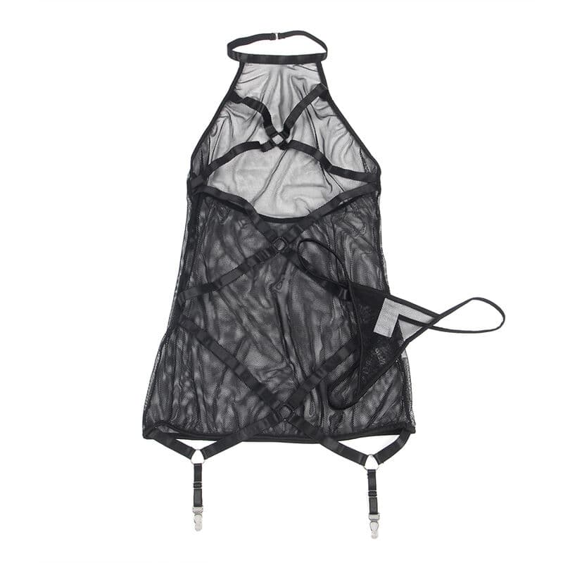 SUBLLIME - TRANSPARENT HALTER NECK DRESS BLACK S/M thumb 4