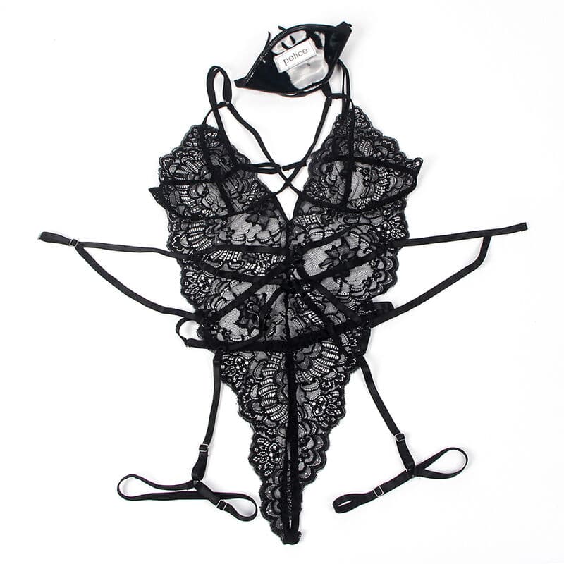 SUBBLIME - LACE BODY POLICE COSTUME BLACK L/XL thumb 7