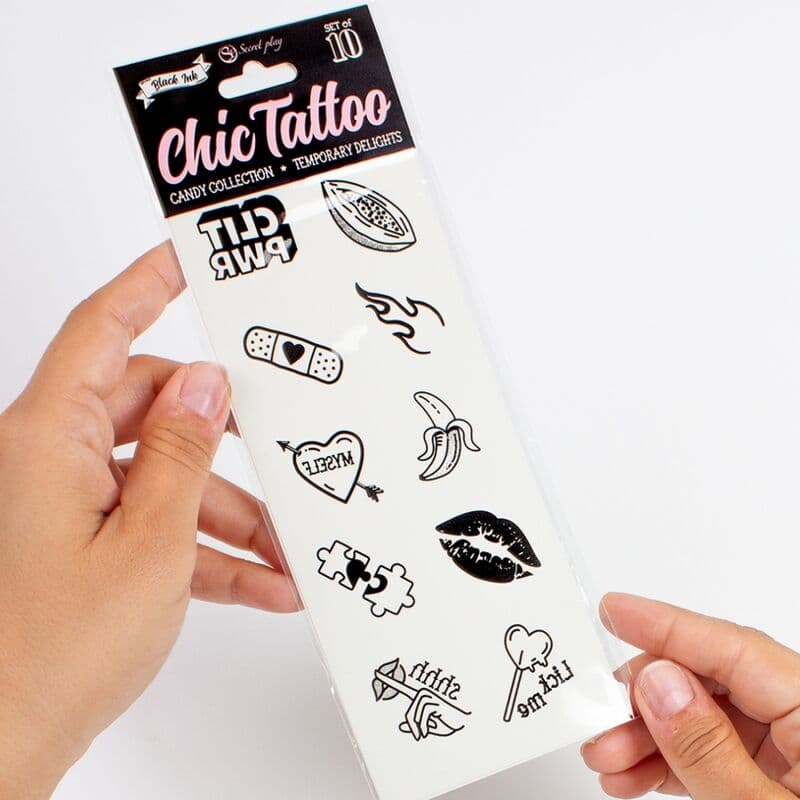 SECRET PLAY - SET OF 10 CANDY COLLECTION TEMPORARY TATTOOS thumb 4