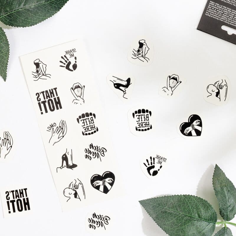 SECRET PLAY - SET OF 10 TEMPORARY TATTOOS KINKY COLLECTION thumb 3