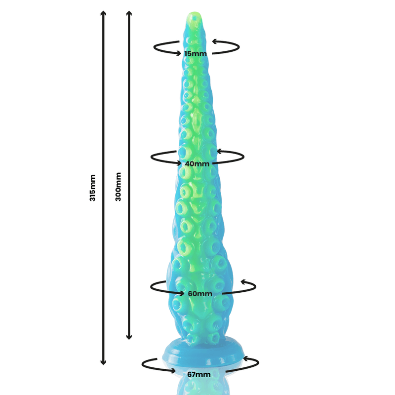 EPIC - SCYLLA FLUORESCENT THIN TENTACLE DILDO LARGE SIZE thumb 3