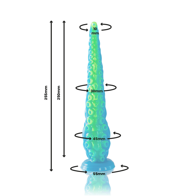 EPIC - SCYLLA FLUORESCENT THIN TENTACLE DILDO SMALL SIZE thumb 3