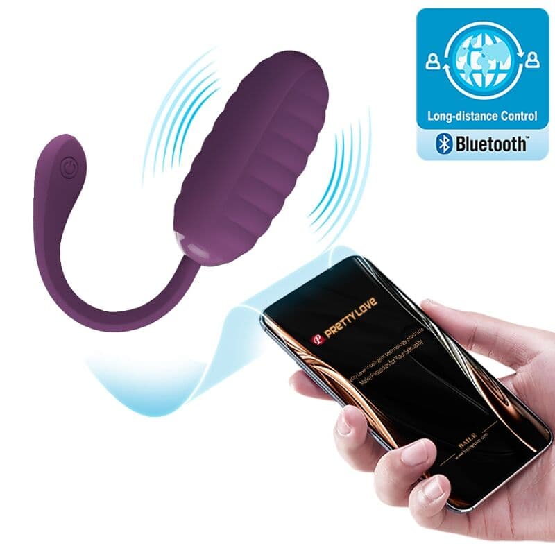 PRETTY LOVE - CASPER PURPLE RECHARGEABLE VIBRATING EGG thumb 6