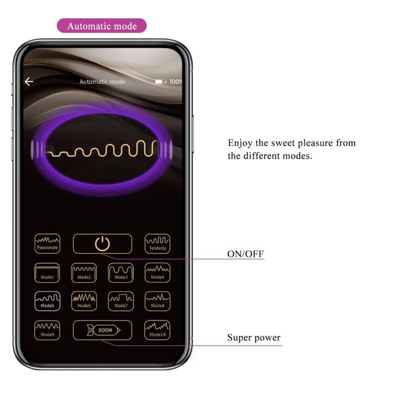 PRETTY LOVE - CASPER PURPLE RECHARGEABLE VIBRATING EGG thumb 15