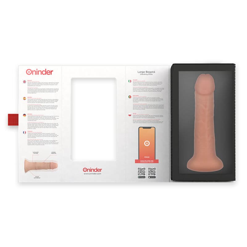 ONINDER - LARGE BOGOTÁ VIBRATOR DILDO 9 SPEEDS NATURAL 22 CM -O- 4.5 CM - FREE APP thumb 6
