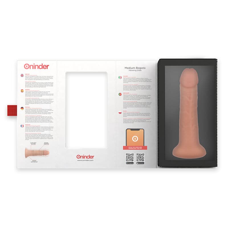 ONINDER - MEDIUM BOGOTÁ VIBRATOR DILDO 9 SPEEDS NATURAL 20 CM -O- 4.2 CM - FREE APP thumb 5