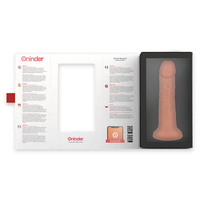 ONINDER - SMALL BOGOTÁ VIBRATOR DILDO 9 SPEEDS NATURAL 17.5 CM -O- 4 CM - FREE APP thumb 4