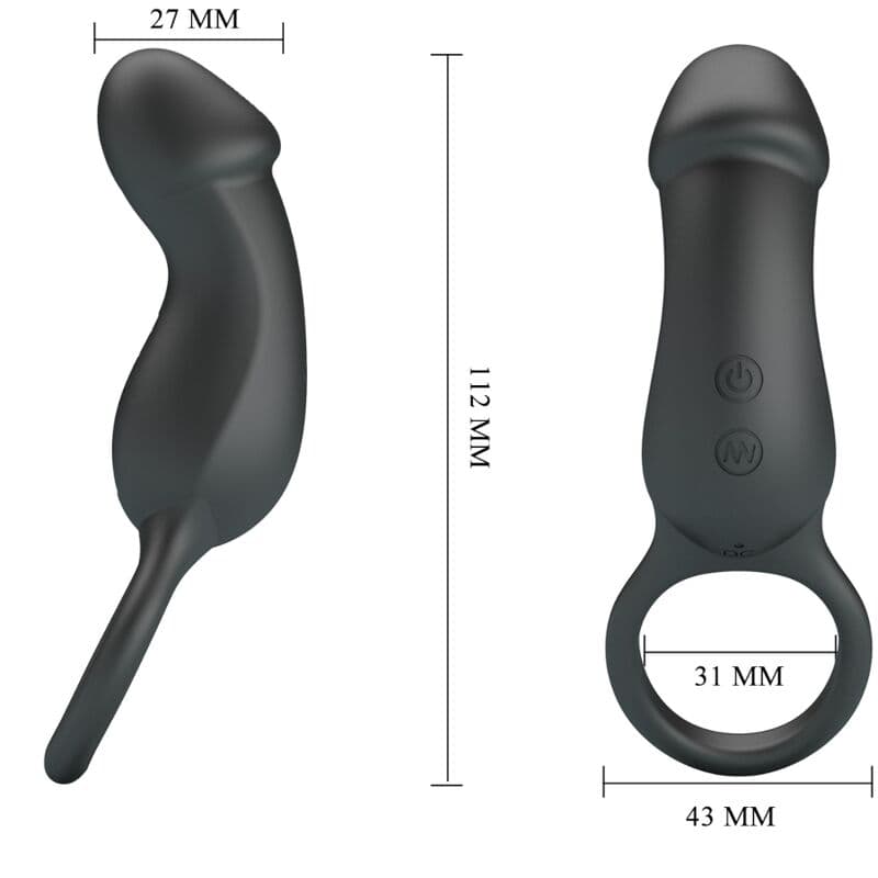 PRETTY LOVE - TRAE RING & VIBRATOR BLACK thumb 5