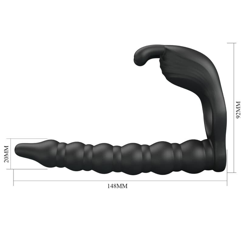 PRETTY LOVE - BLACKNEY PENIS RING WITH BLACK VIBRATOR PLUG thumb 5