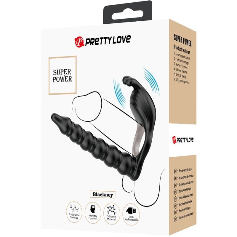 PRETTY LOVE - BLACKNEY PENIS RING WITH BLACK VIBRATOR PLUG thumb 7