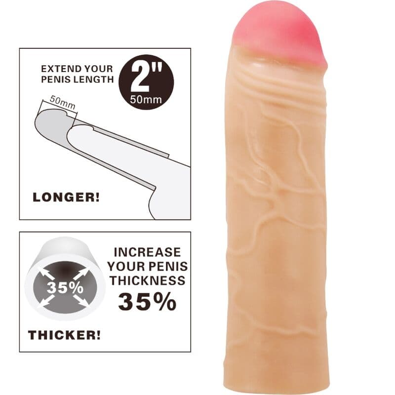 PRETTY LOVE - CHANE PENIS EXTENDER COVER FLESH thumb 5