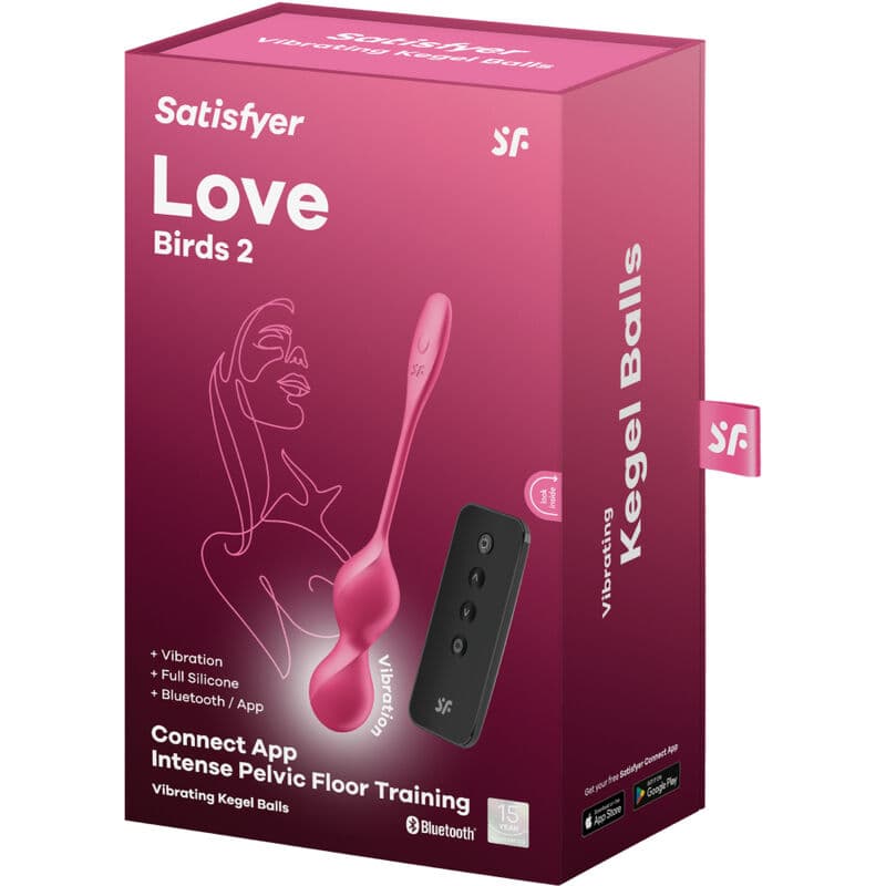 SATISFYER - LOVE BIRDS 2 VIBRATING KEGEL BALLS + FREE APP thumb 5