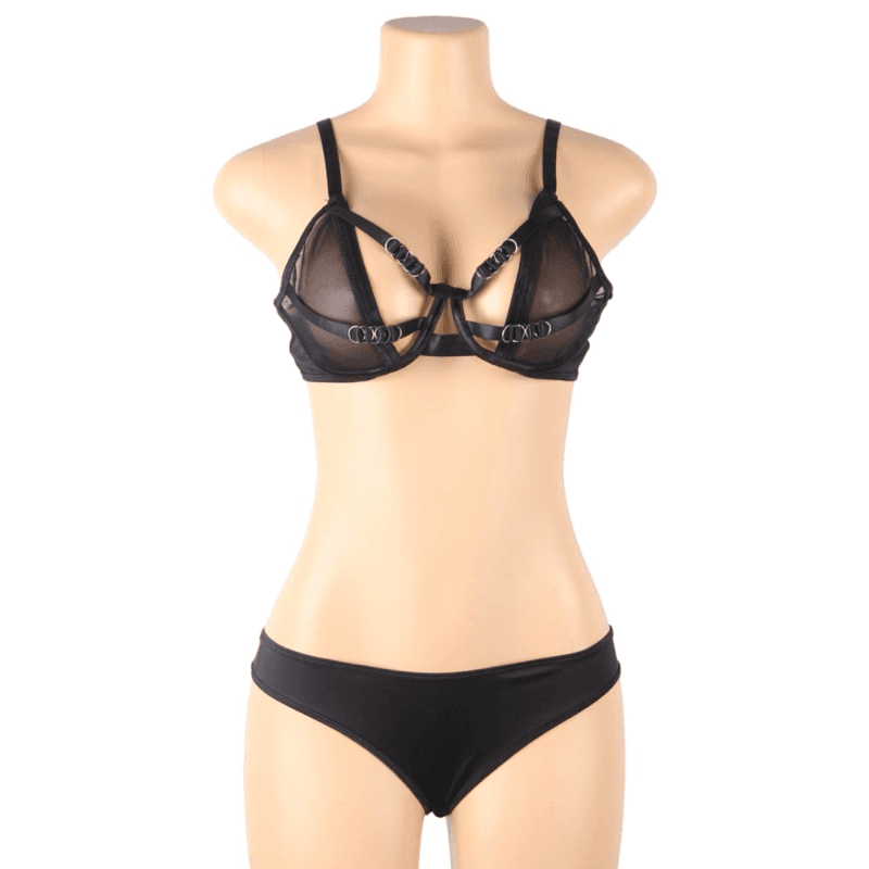 SUBBLIME - TWO PIECE SET OF TRANSPARENCY BRA AND S/M STRIPS thumb 9