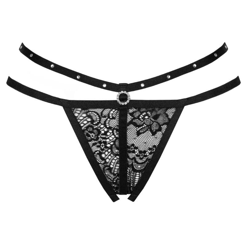 LIVCO CORSETTI FASHION - NOMADE THONG CROTCHLESS BLACK thumb 3