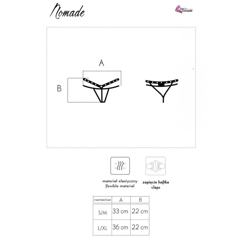 LIVCO CORSETTI FASHION - NOMADE THONG CROTCHLESS BLACK thumb 7