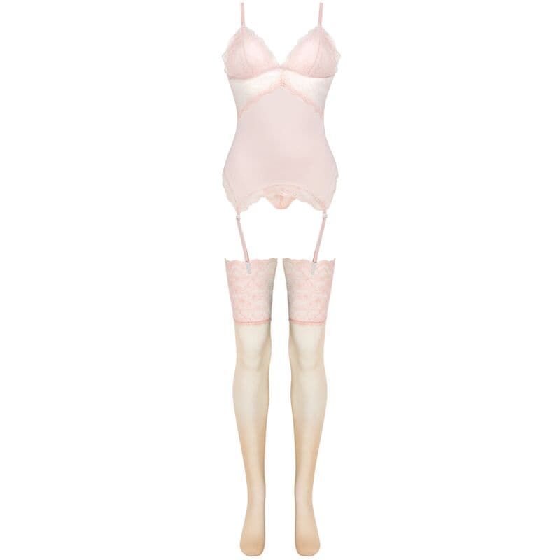 LIVCO CORSETTI FASHION - PERSINNE PEACH SET CORSET + PANTY + STOCKINGS thumb 3