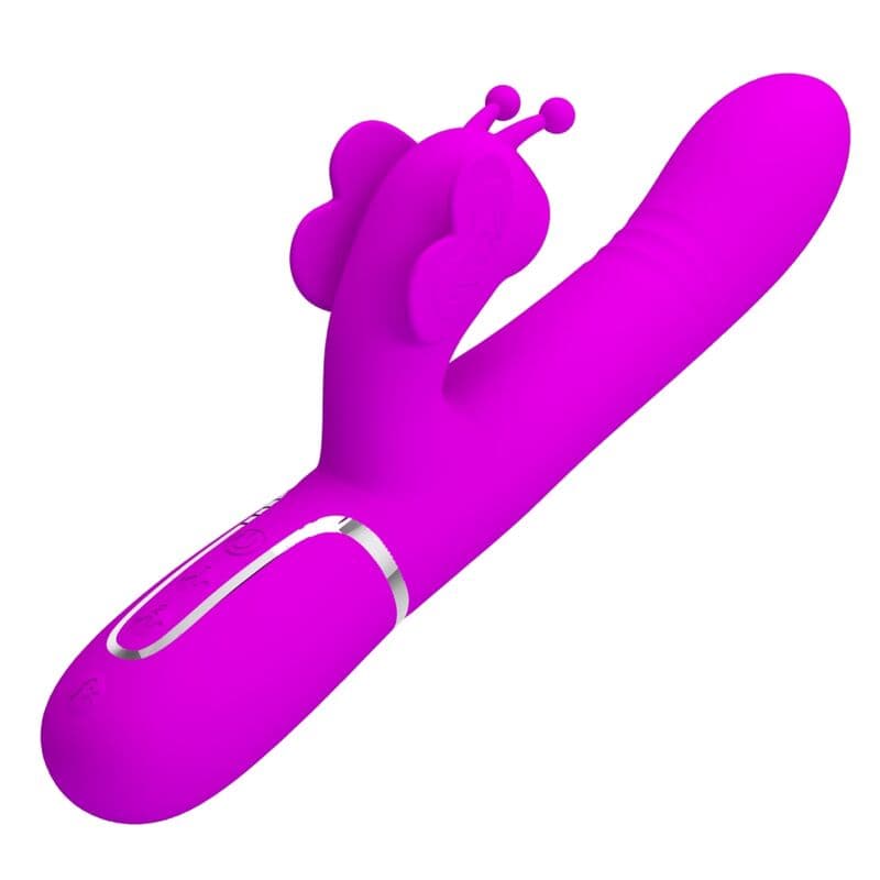 PRETTY LOVE - MULTIFUNCTION RABBIT VIBRATOR 4 IN 1 BUTTERFLY FUCHSIA thumb 3
