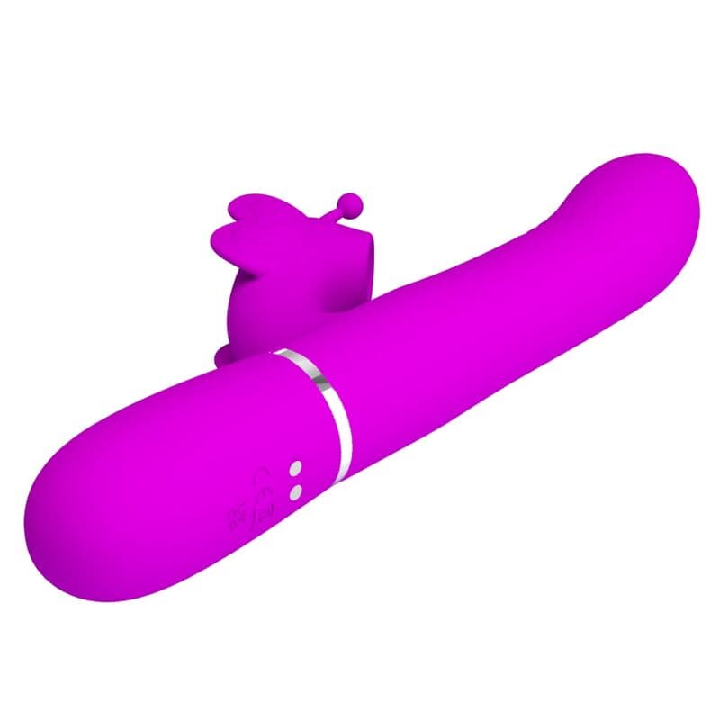 PRETTY LOVE - MULTIFUNCTION RABBIT VIBRATOR 4 IN 1 BUTTERFLY FUCHSIA thumb 4