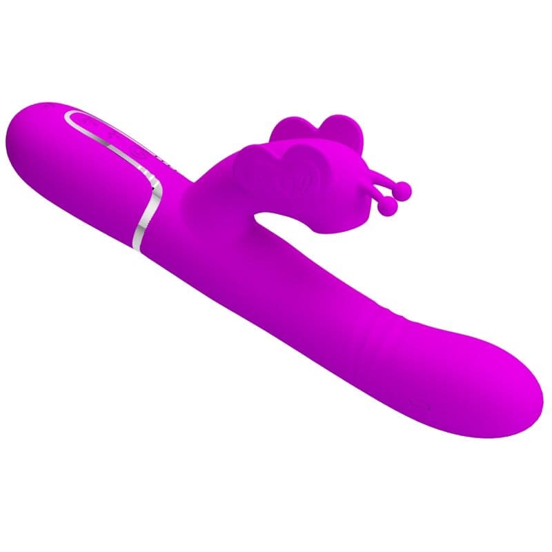 PRETTY LOVE - MULTIFUNCTION RABBIT VIBRATOR 4 IN 1 BUTTERFLY FUCHSIA thumb 5