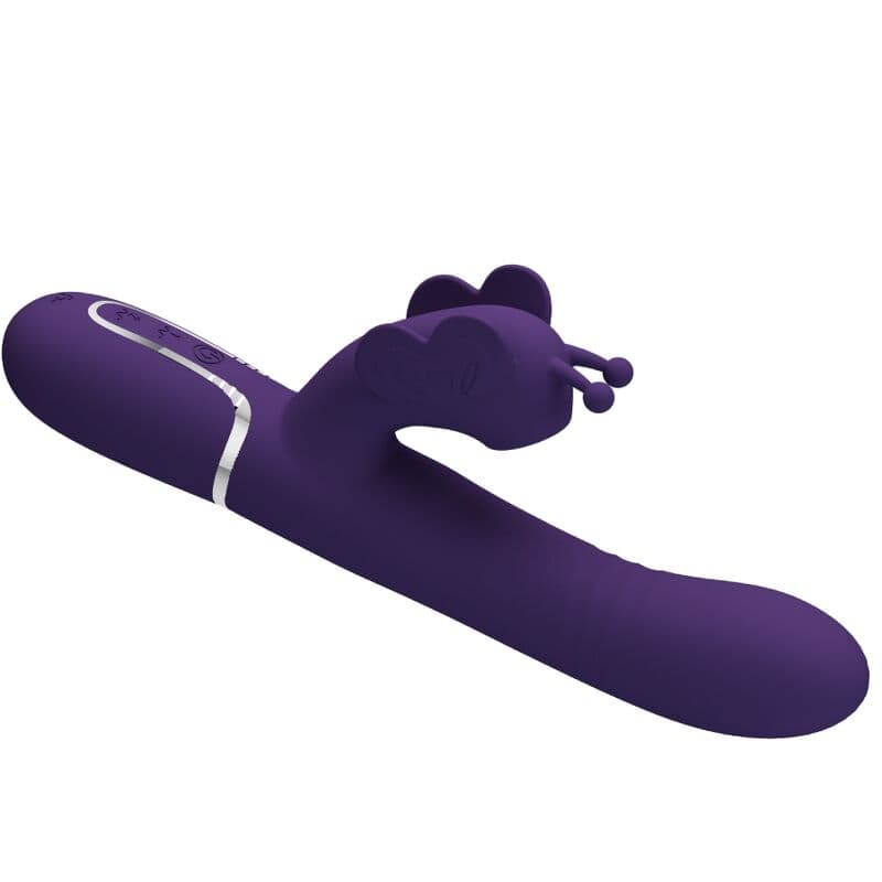 PRETTY LOVE - MULTIFUNCTION RABBIT VIBRATOR 4 IN 1 BUTTERFLY PURPLE thumb 5
