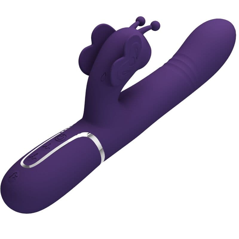 PRETTY LOVE - MULTIFUNCTION RABBIT VIBRATOR 4 IN 1 BUTTERFLY PURPLE thumb 3