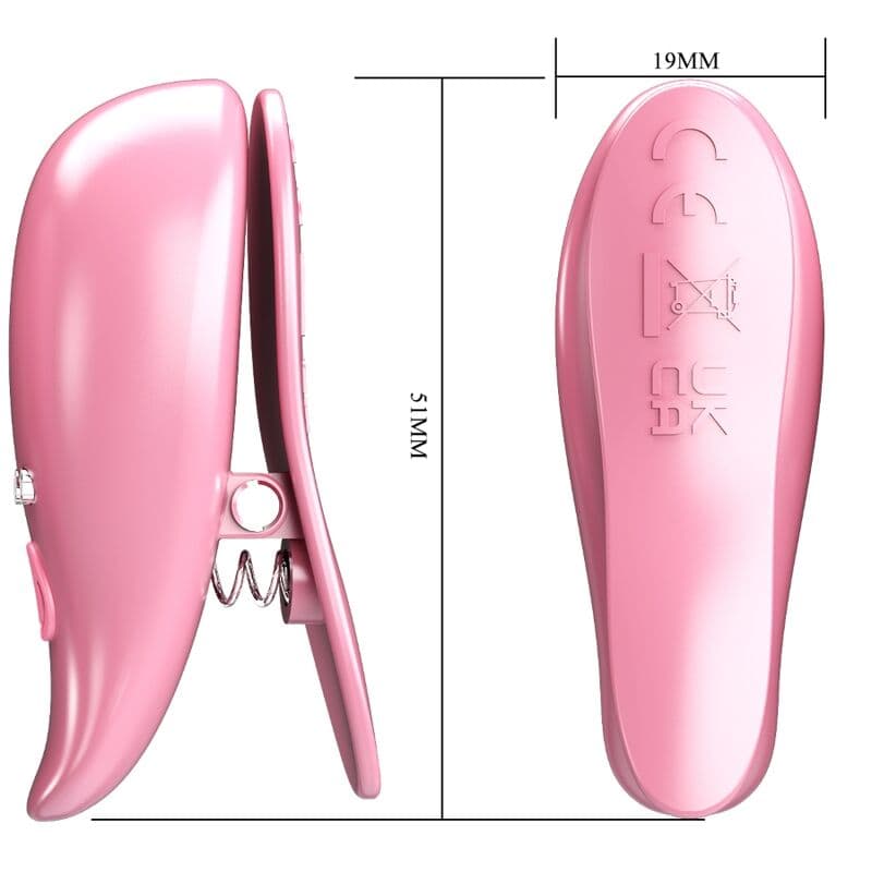 PRETTY LOVE - LEAF VIBRATING NIPPLE CLAMPS PINK thumb 6