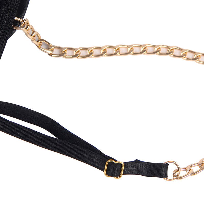 SUBBLIME - BLACK CHAIN SUSPENDERS BODYSUIT S/M thumb 10