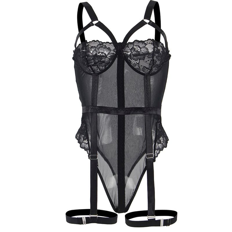 SUBBLIME - TEDDY WITH GARTER STRAP DETAIL CHEST BLACK L/XL thumb 7