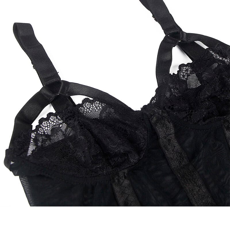 SUBBLIME - TEDDY WITH GARTER STRAP DETAIL CHEST BLACK L/XL thumb 8