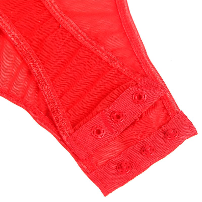 SUBBLIME - TEDDY WITH GARTER STRAP DETAIL CHEST RED S/M thumb 9