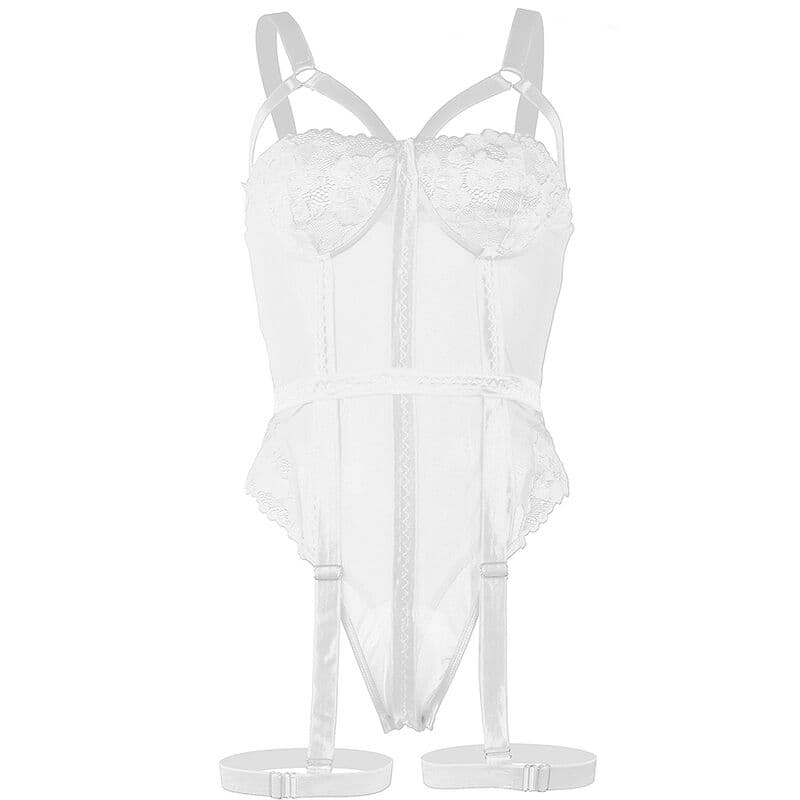 SUBBLIME - TEDDY WITH GARTER STRAP DETAIL CHEST WHITE S/M thumb 7