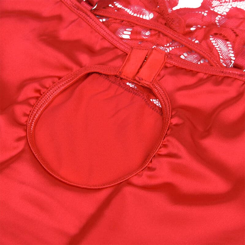 SUBBLIME - SATIN BABYDOLL WITH LACE RED S/M thumb 10