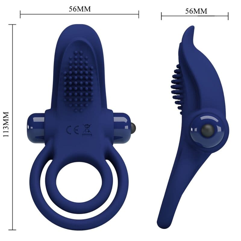 PRETTY LOVE - BRONSON DOUBLE RING WITH VIBRATION BLUE thumb 6