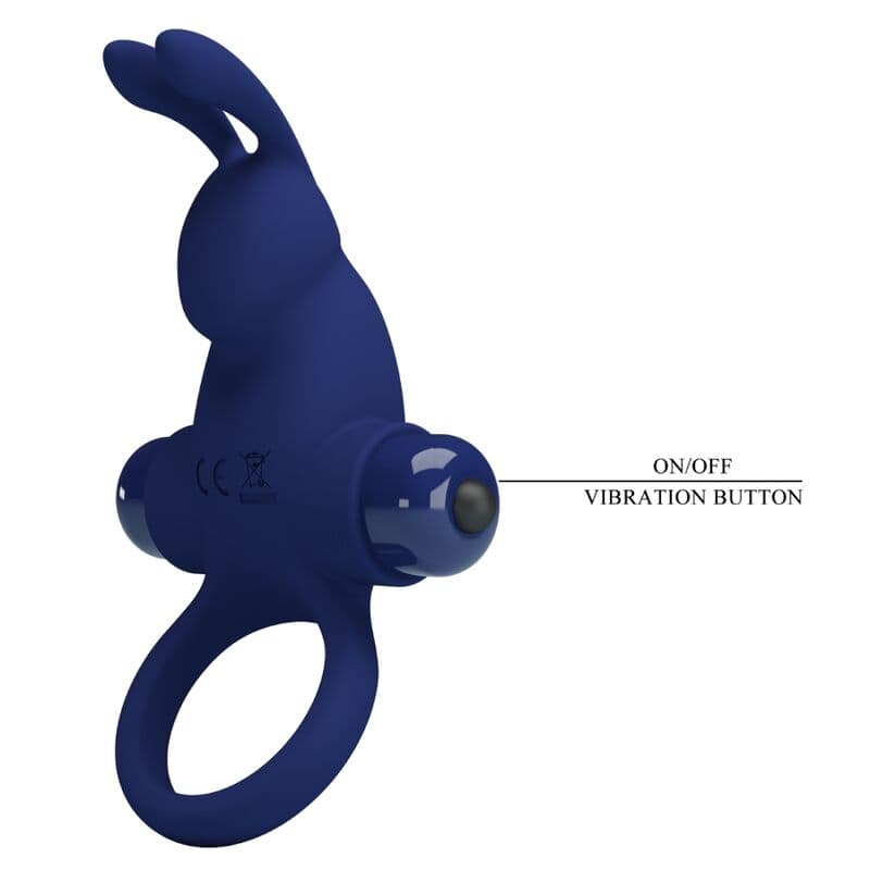 PRETTY LOVE - JIRO RABBIT RING WITH VIBRATION BLUE thumb 7