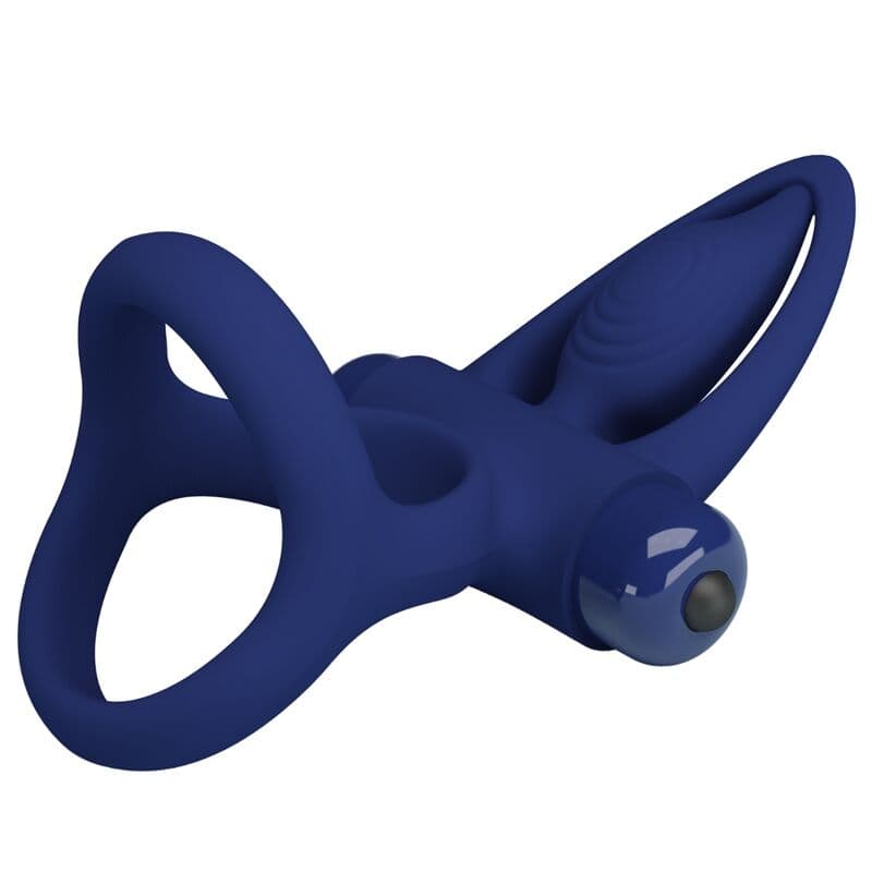 PRETTY LOVE - MAT DOUBLE RING WITH VIBRATION & STIMULATOR BLUE thumb 5