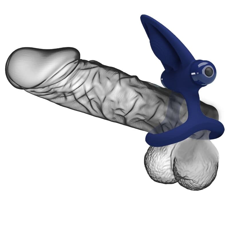 PRETTY LOVE - MAT DOUBLE RING WITH VIBRATION & STIMULATOR BLUE thumb 6
