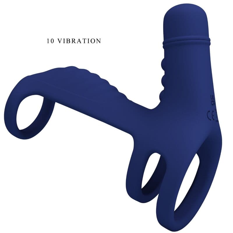 PRETTY LOVE - ELISH VIBRATING RING WITH EXTENSION BLUE thumb 7