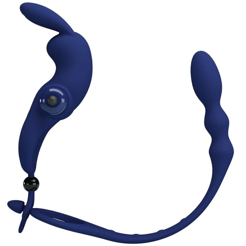 PRETTY LOVE - AYAD RABBIT VIBRATOR RING WITH PLUG BLUE thumb 2