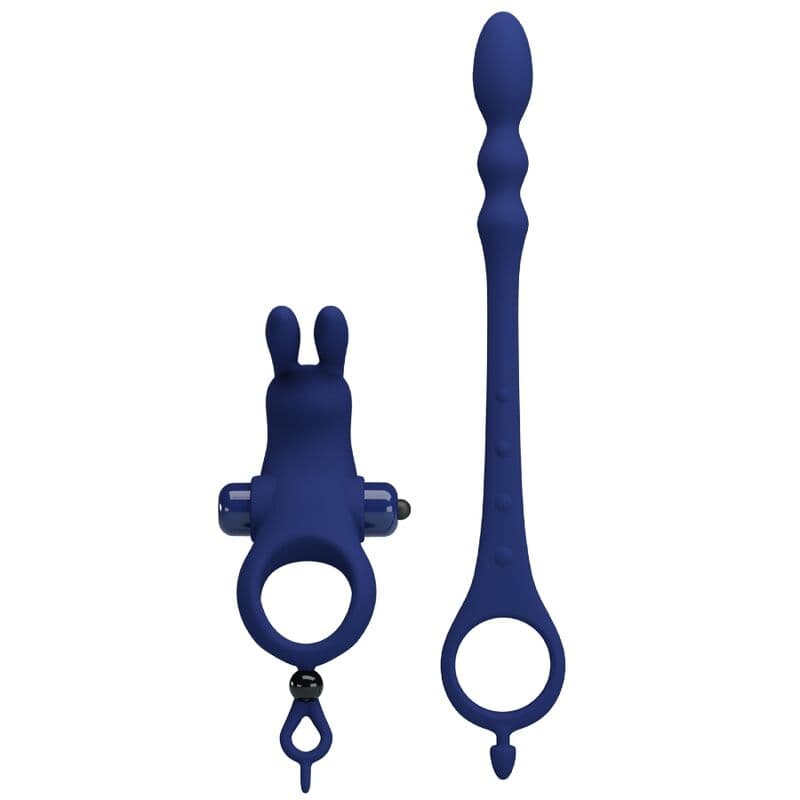 PRETTY LOVE - AYAD RABBIT VIBRATOR RING WITH PLUG BLUE thumb 4
