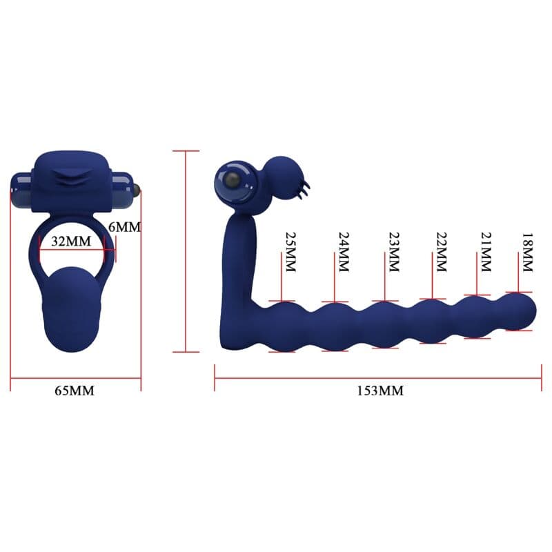 PRETTY LOVE - AJMAL VIBRATING RING WITH PLUG BLUE thumb 7