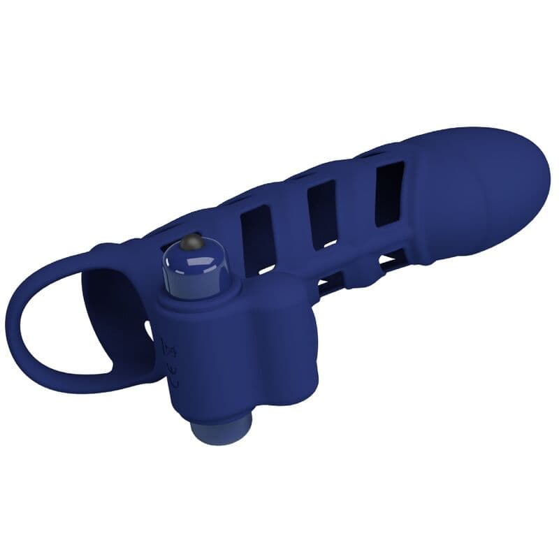 PRETTY LOVE - ALTAF VIBRATOR RING WITH SILICONE SHEATH BLUE thumb 2