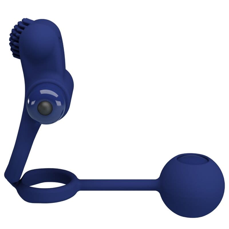PRETTY LOVE - REMINGTON DOUBLE VIBRATING RING WITH PLUG BLUE thumb 2