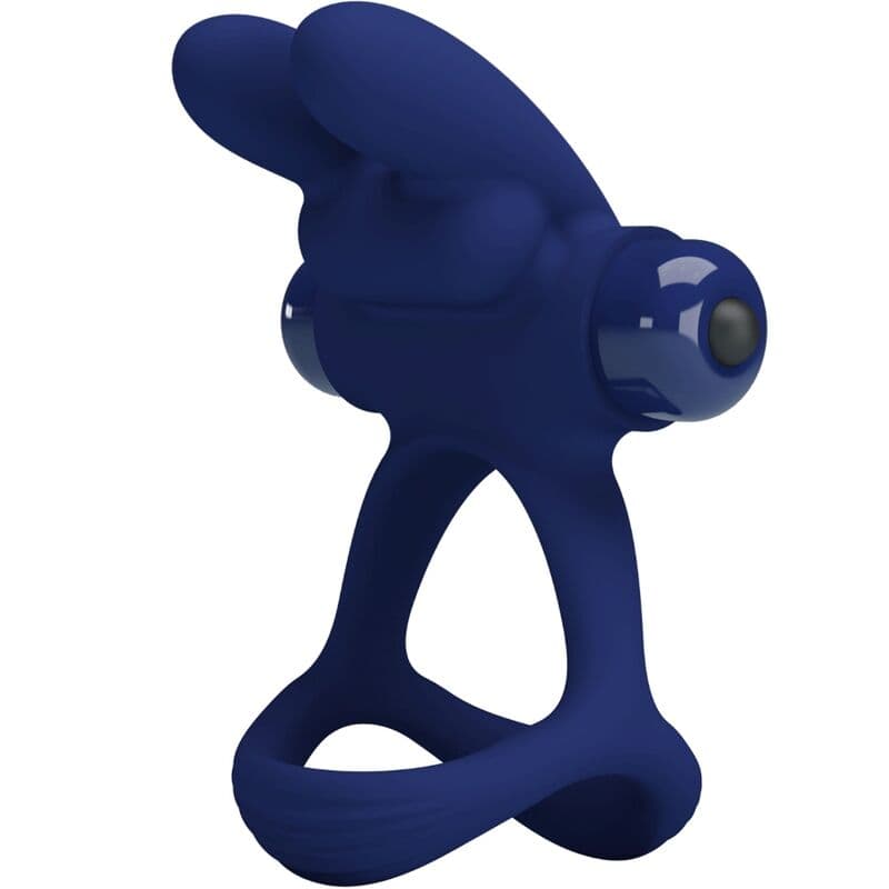 PRETTY LOVE - FRANCISCO DOUBLE VIBRATING RING RABBIT BLUE thumb 3